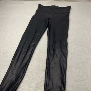 Spanx Faux Leather Leggings for Women, Size L- Black